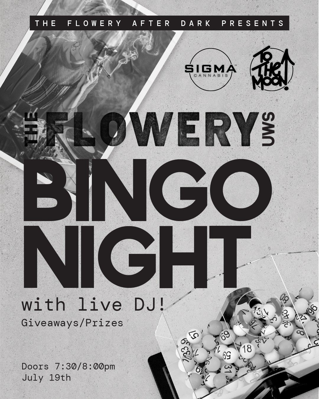 Flowery After Dark Presents Bingo Night at The Flowery UWS on July 19